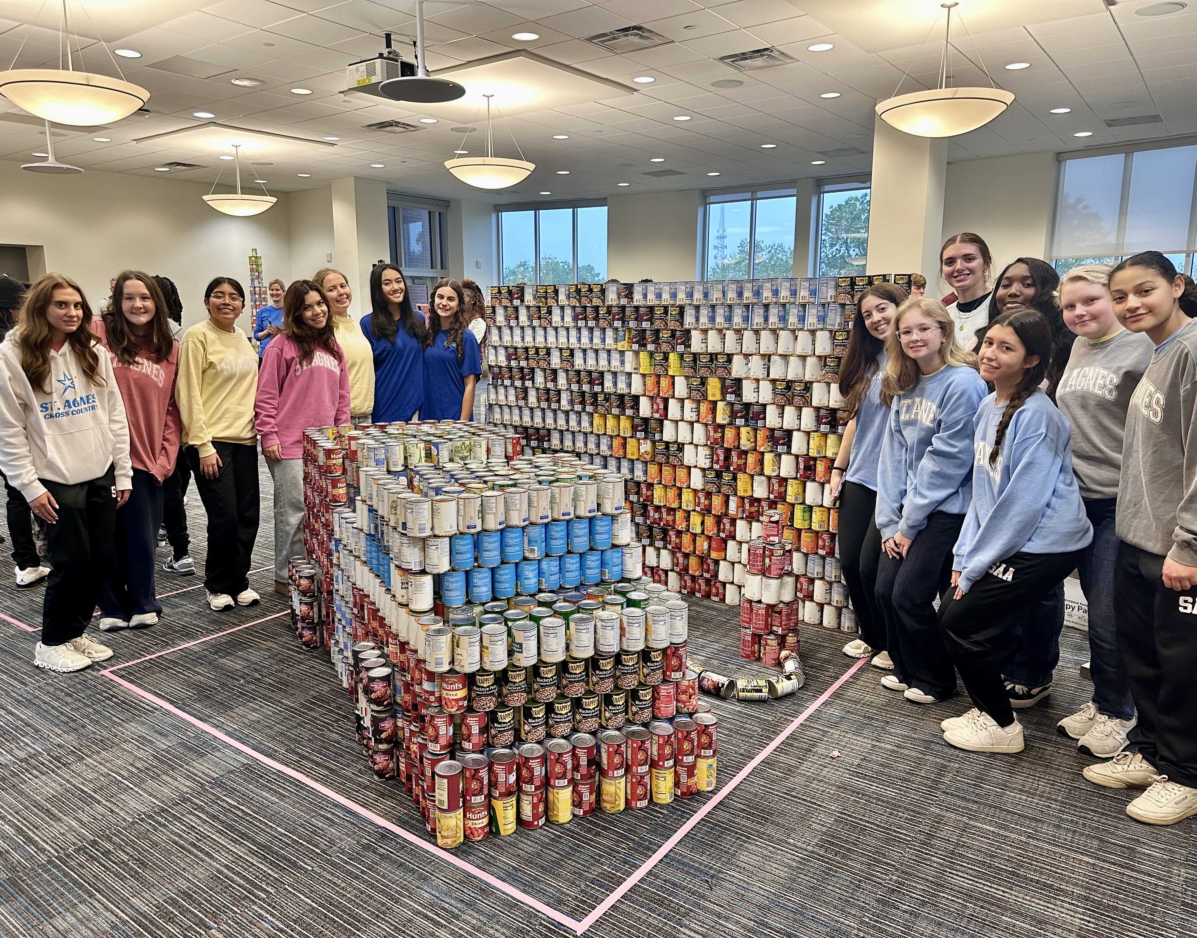 St. Agnes STEM Students Win at Canstruction Competition