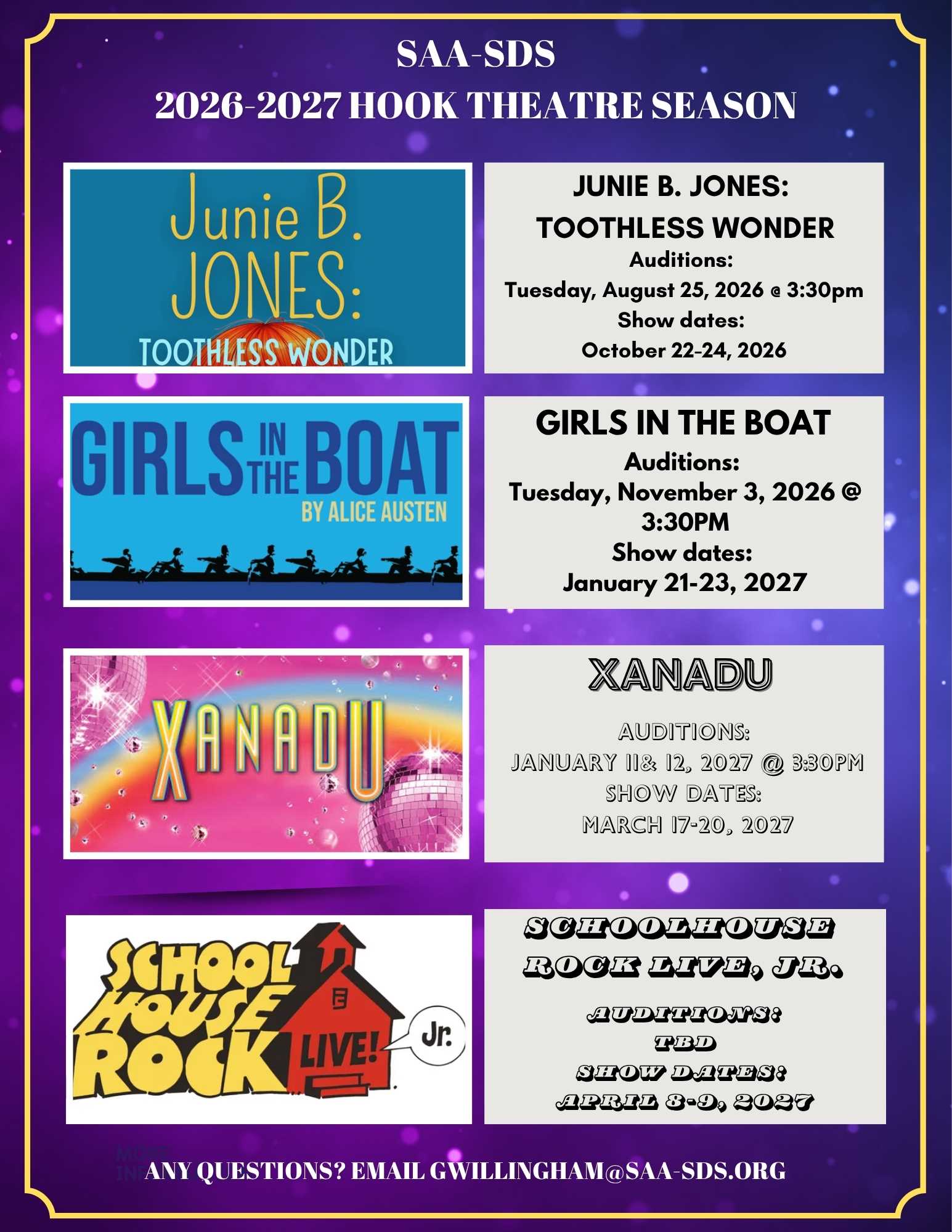 A Peek Behind the Curtain: the 2026-2027 Hook Theatre Season