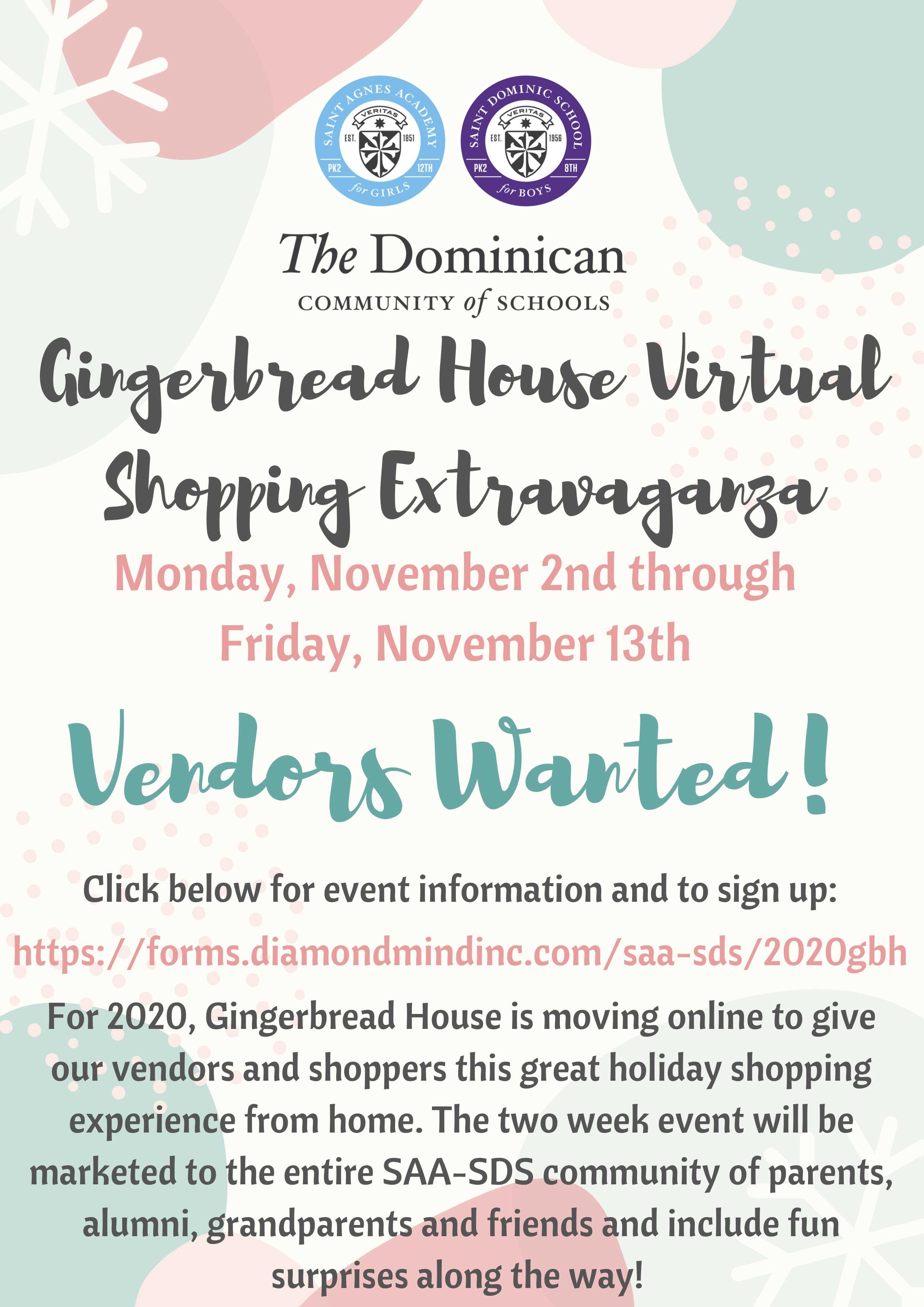 Virtual Gingerbread House Shopping Begins November 2
